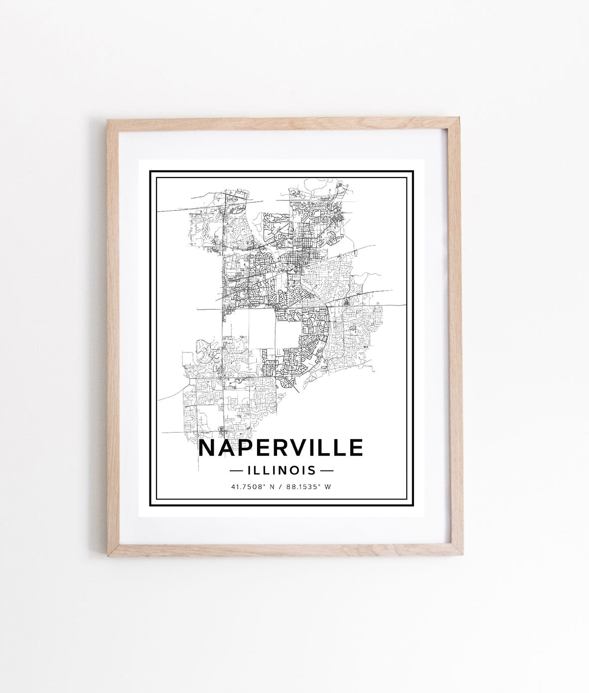 Naperville, IL Map Print