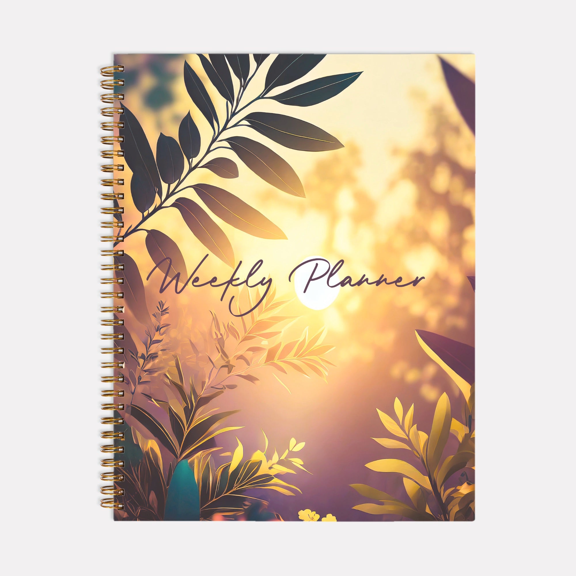 Plant Botanical Floral Planner Hardcover Spiral 8.5 x 11