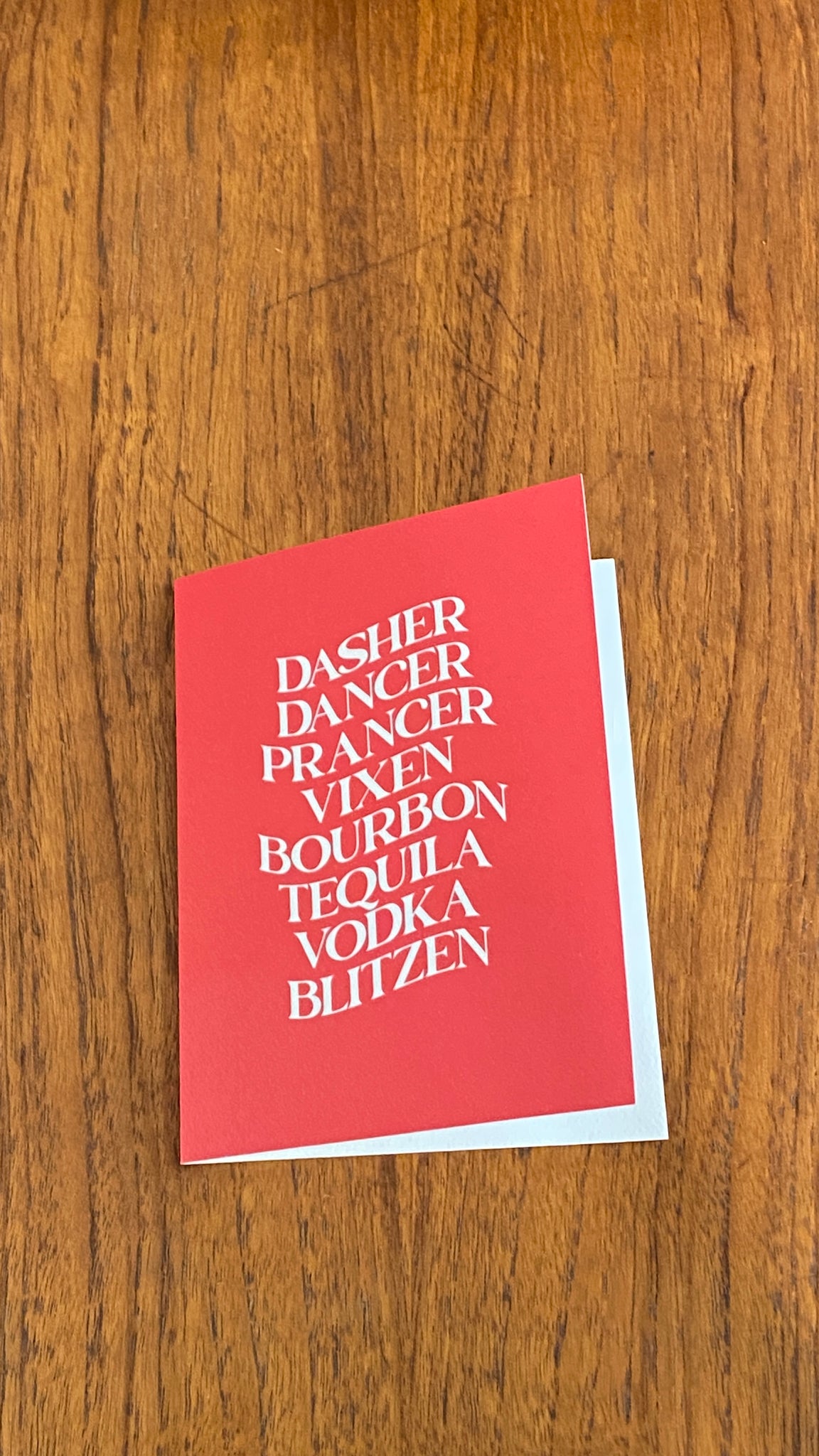 Boozy Reindeer Funny Christmas Greeting Card