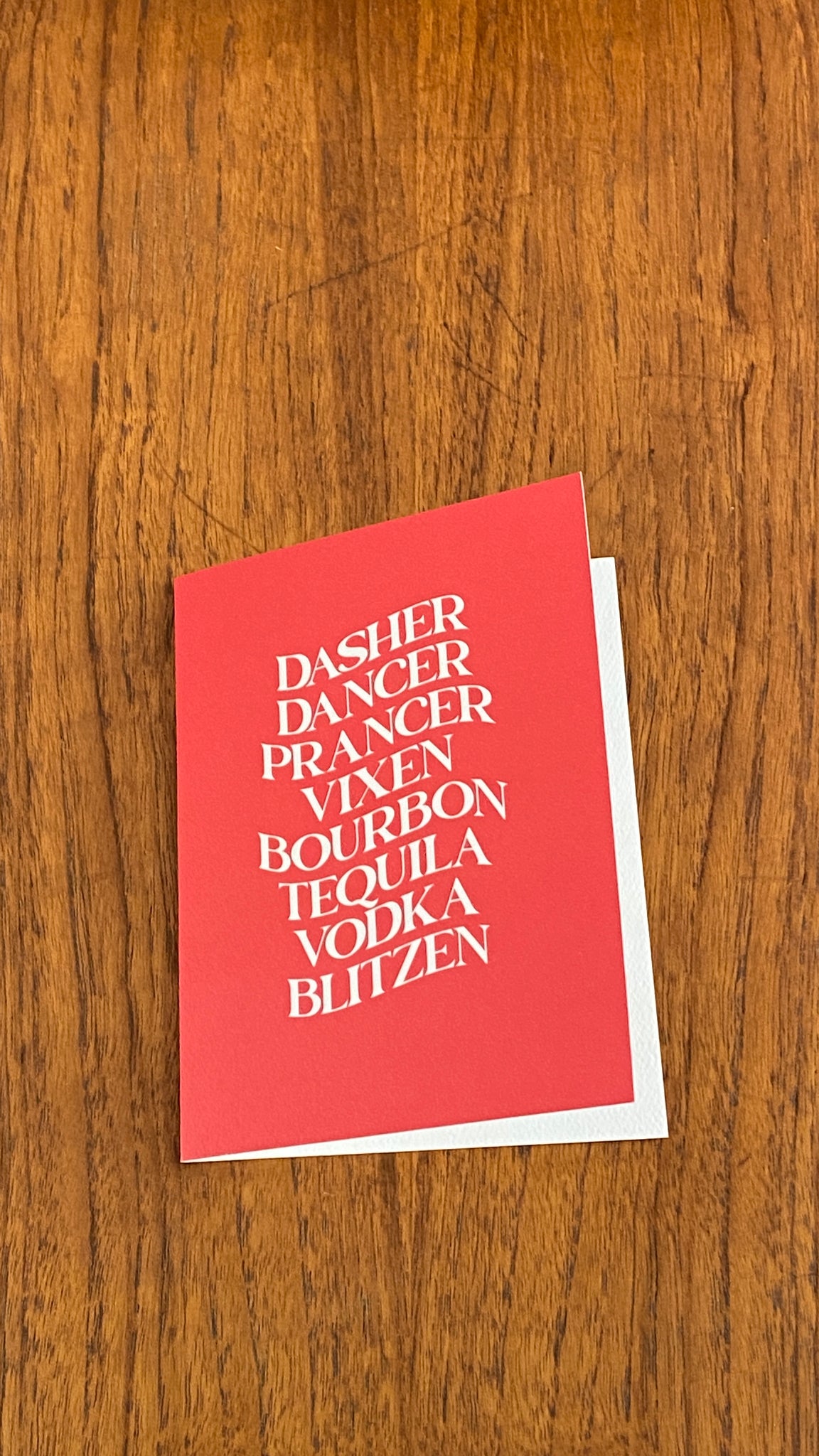 Boozy Reindeer Funny Christmas Greeting Card