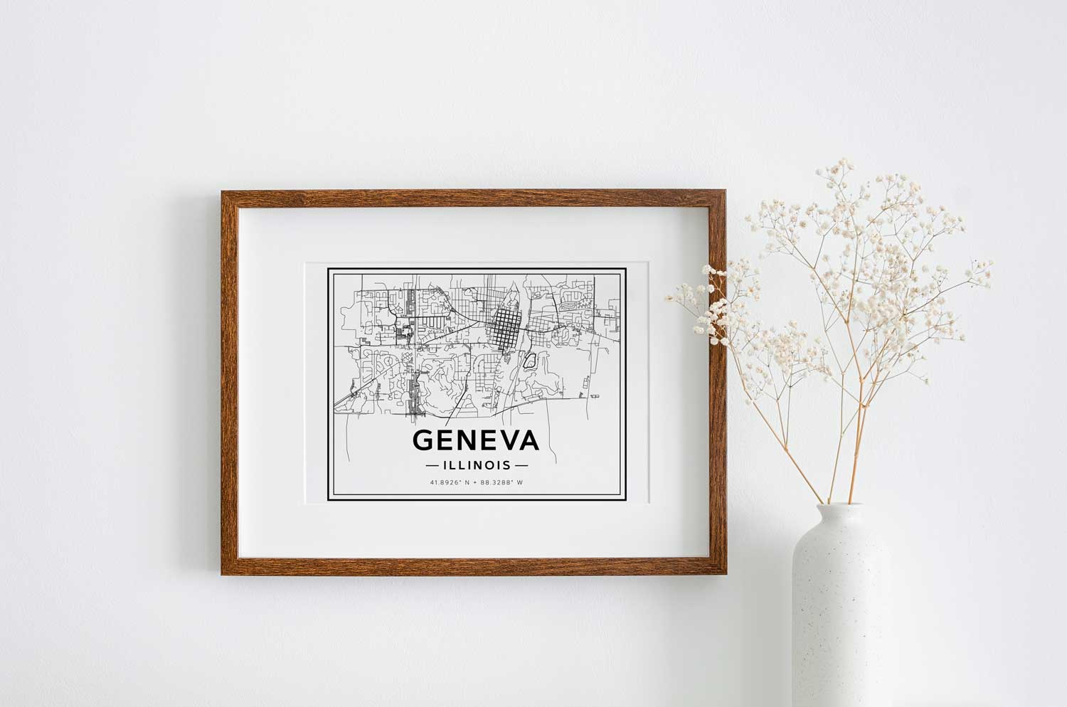 Geneva, IL Map Print