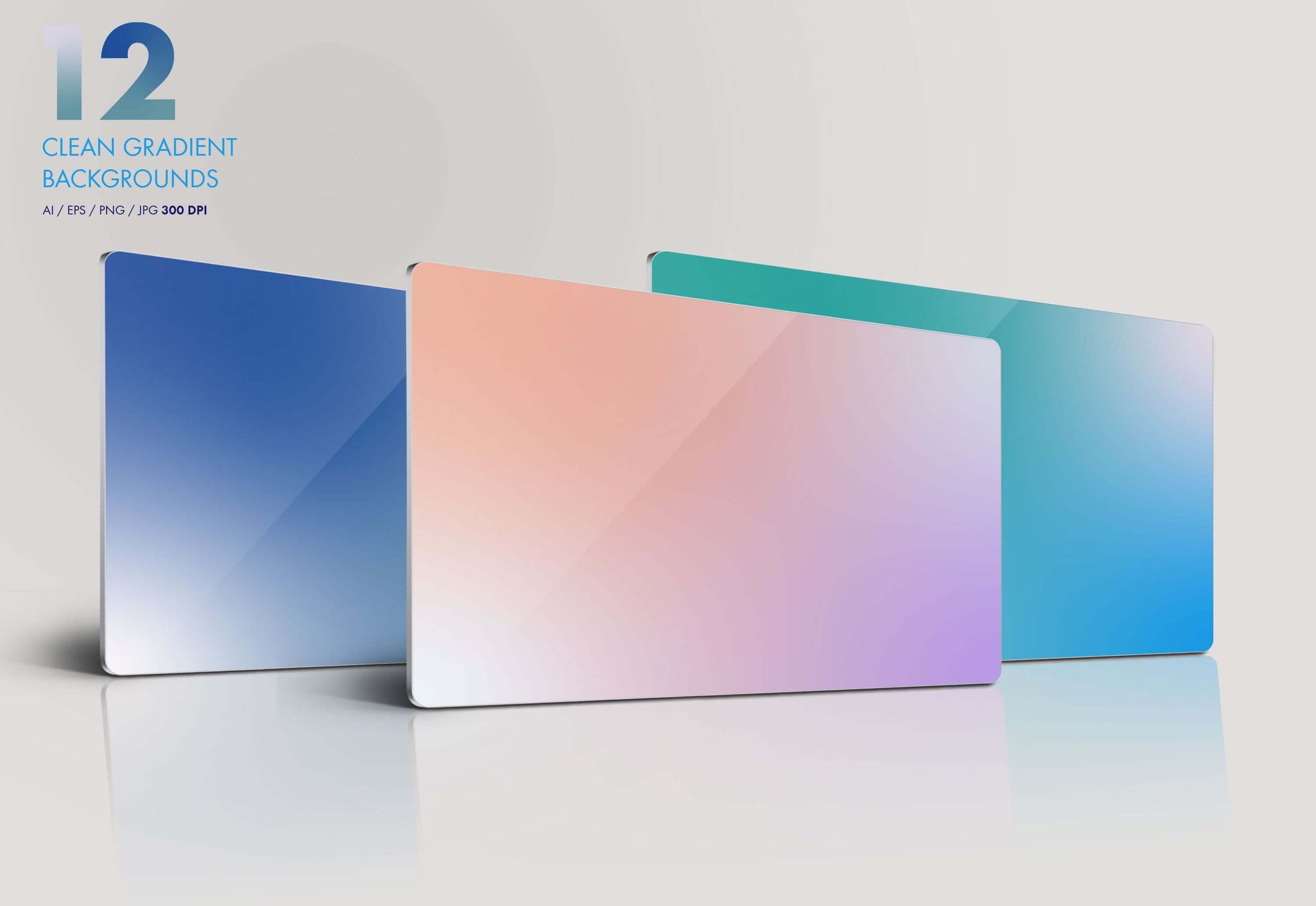 12 Clean Gradient Backgrounds