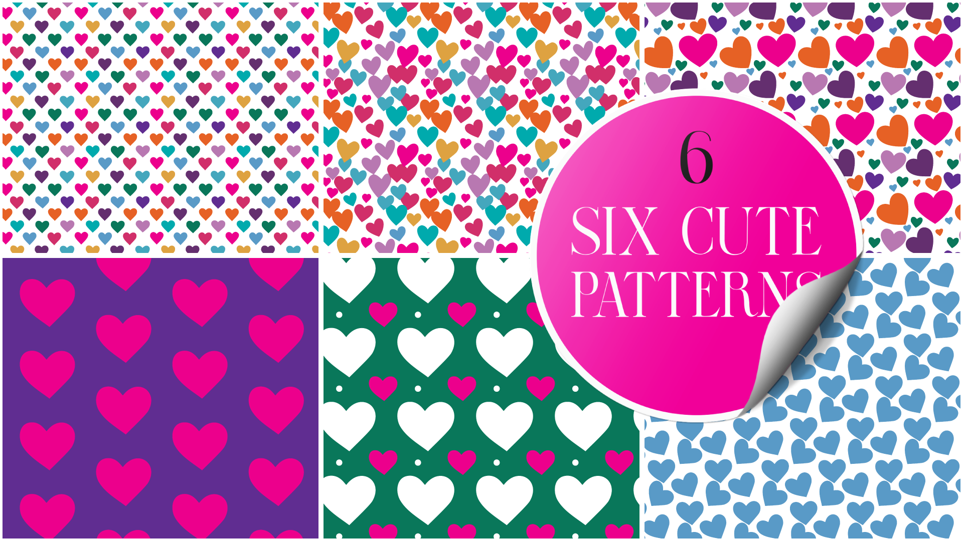 6 Cute Heart Patterns