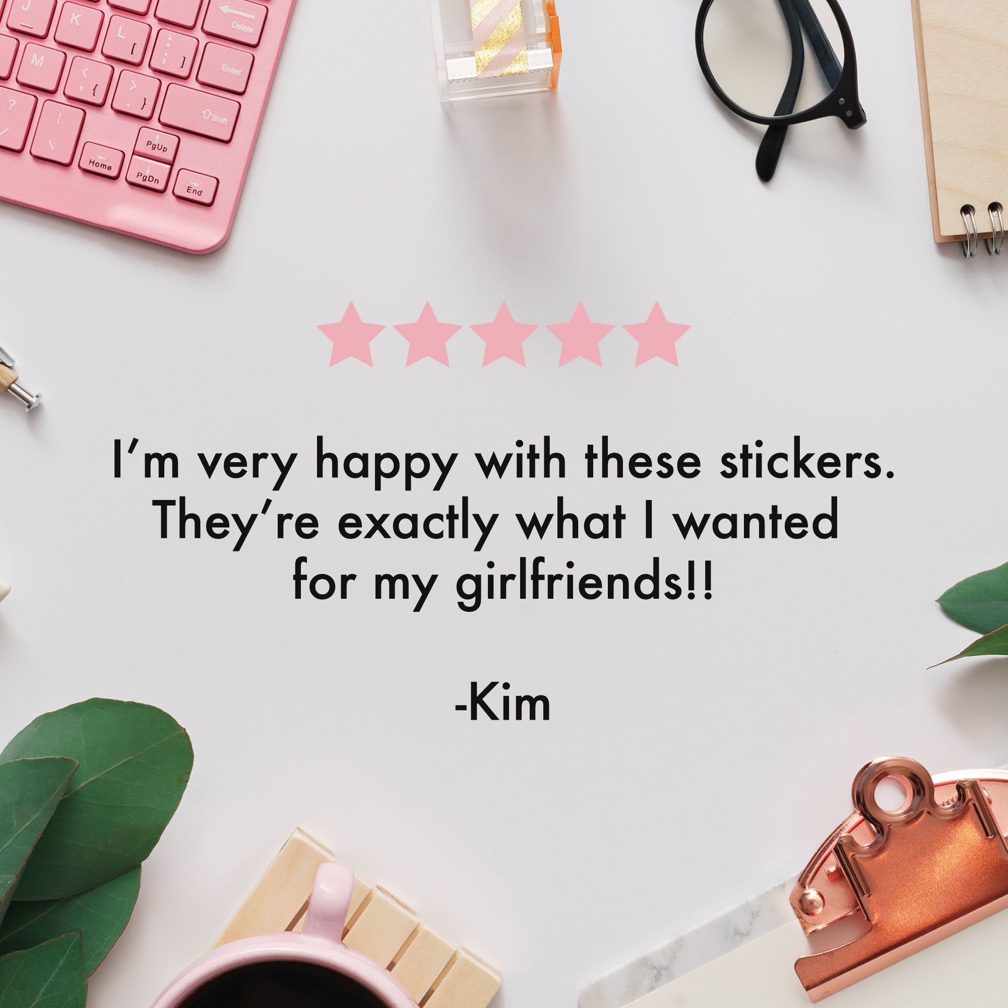 a 5 star review for send me a dream stickers