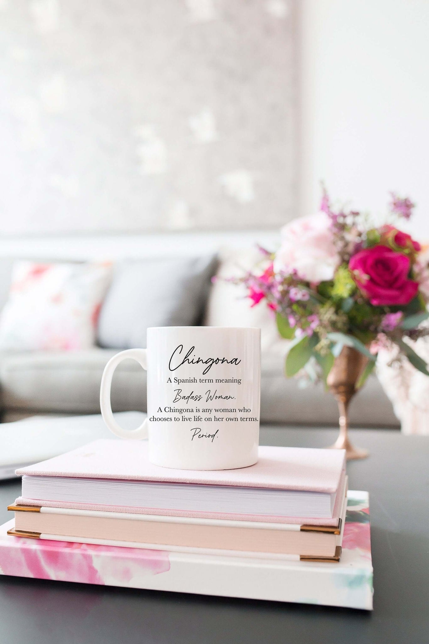 Chingona Luxe Spanish Coffee mug - Send Me a Dream
