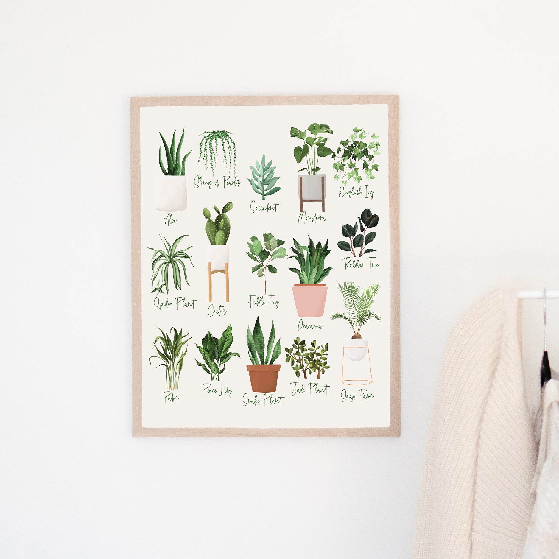 Plant Names Wall Decor Print - Send Me a Dream