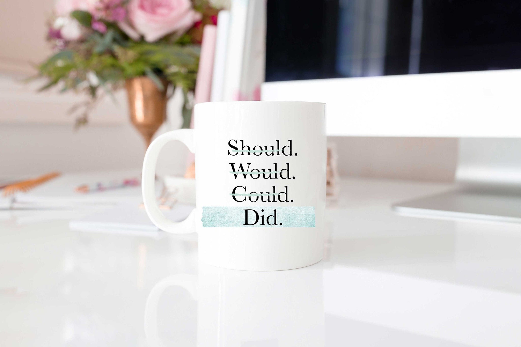 Should Would Could Did, Congratulations Oversized Mug - Send Me a Dream