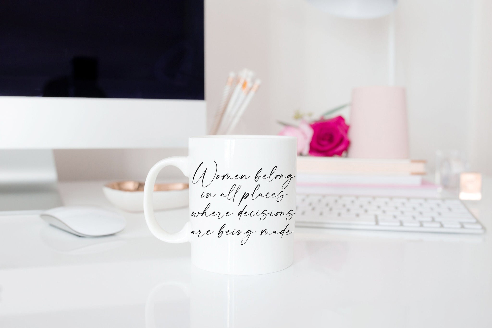 Women belong in All Places, RBG Quote Luxe Mug - Send Me a Dream